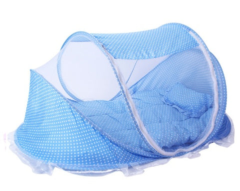 Foldable Baby Mosquito Net Bed with Pillow Set