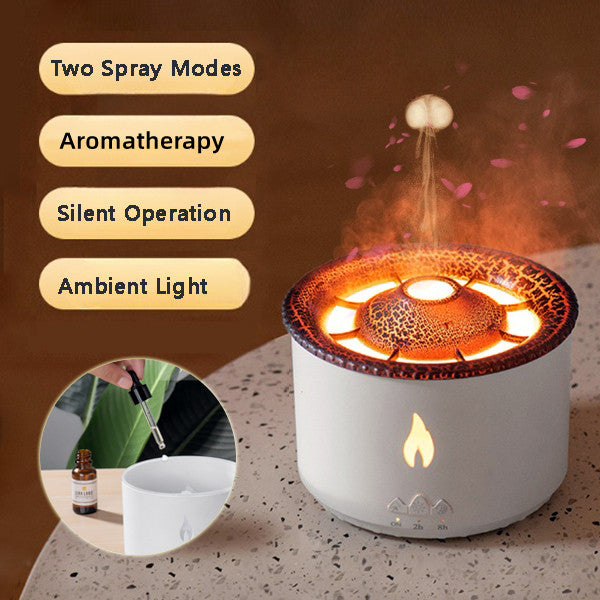 Volcano Flame Aroma Diffuser with Ultrasonic Humidifier