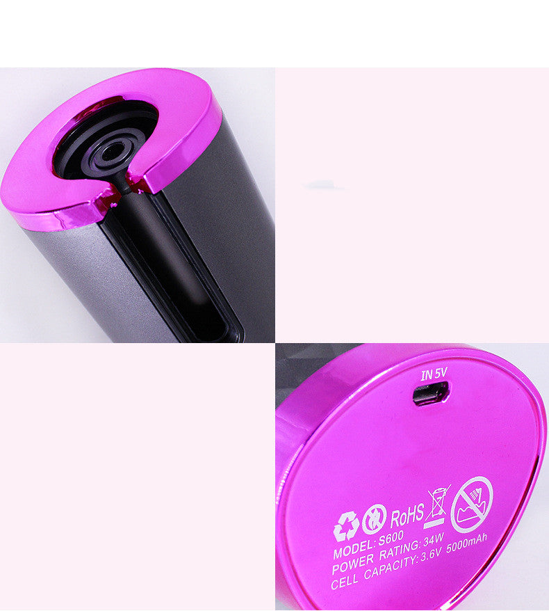 Cordless Automatic Hair Curler with LCD Temperature Display