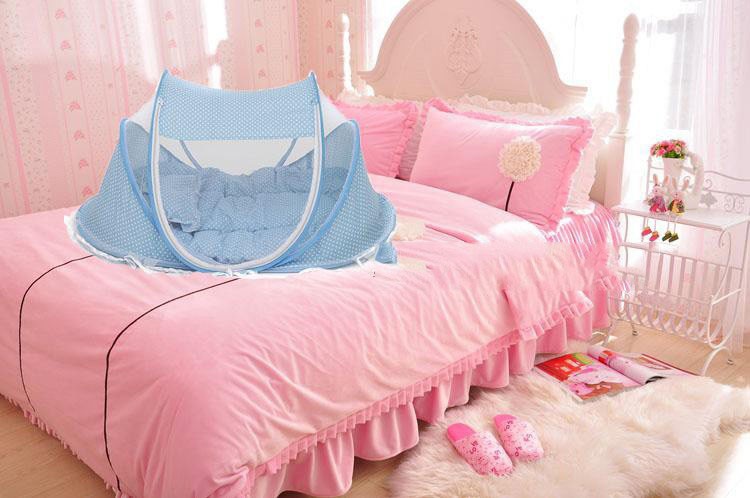 Foldable Baby Mosquito Net Bed with Pillow Set