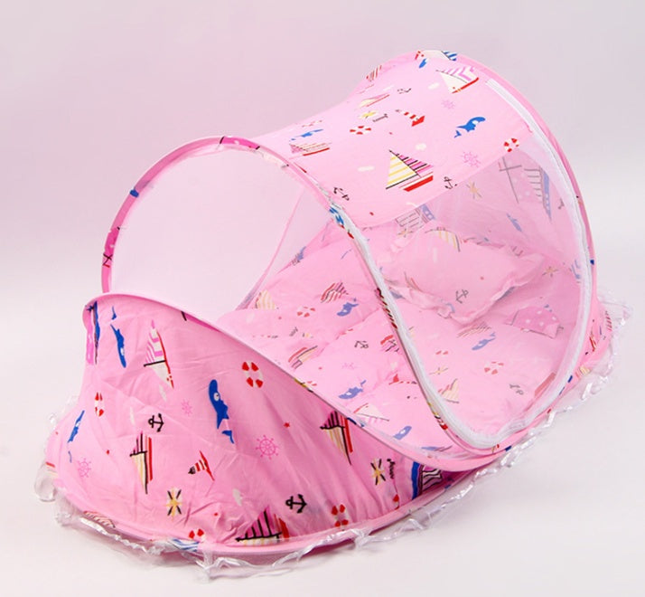Foldable Baby Mosquito Net Bed with Pillow Set