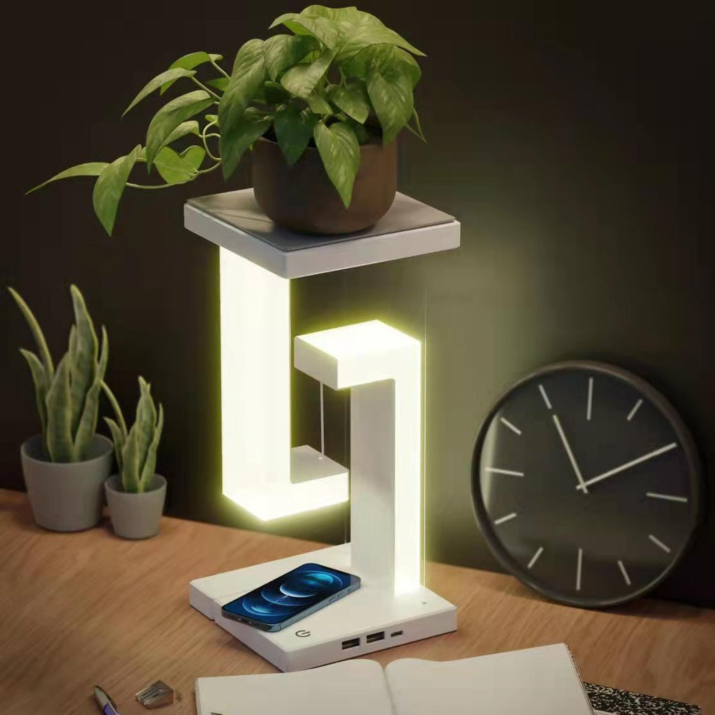 Floating Wireless Charging LED Desk Lamp with Touch Control
