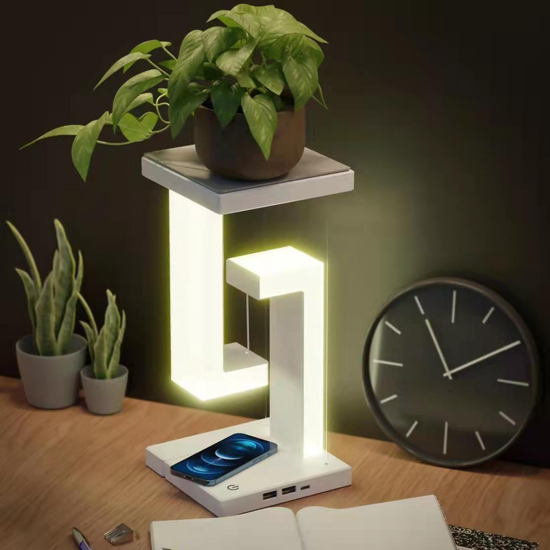 Floating Wireless Charging LED Desk Lamp with Touch Control
