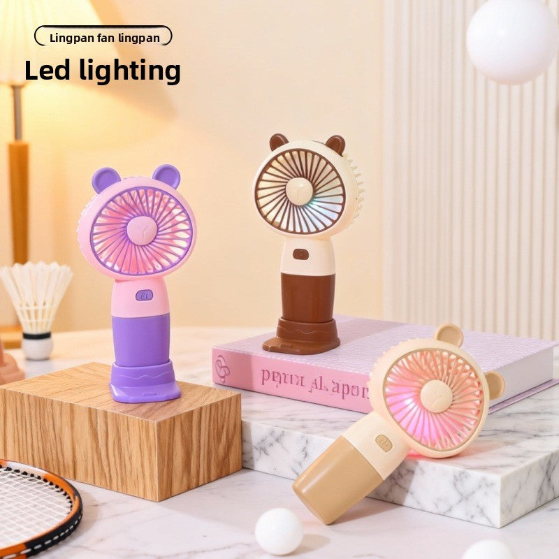 Mini Handheld Fan with Gradient Light