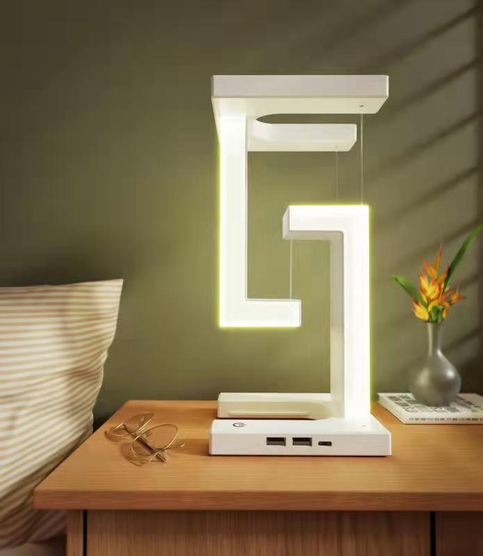 Floating Wireless Charging LED Desk Lamp with Touch Control