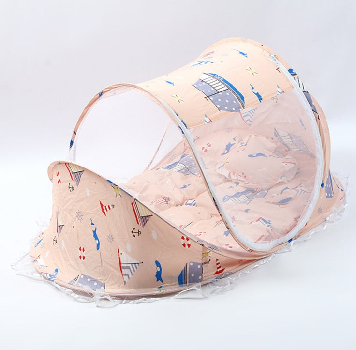 Foldable Baby Mosquito Net Bed with Pillow Set