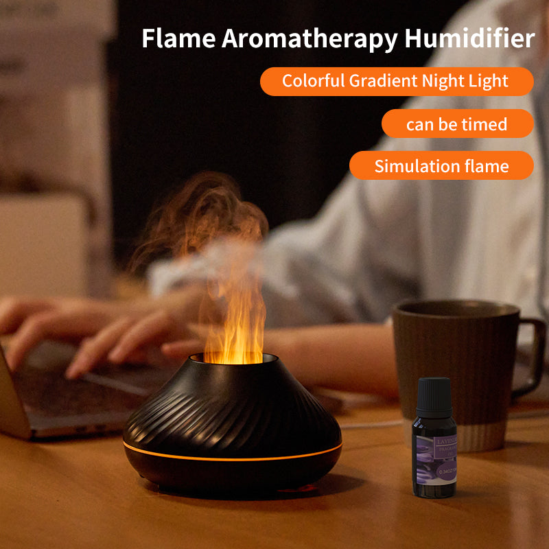 RGB Flame Aroma Diffuser with Colorful Mist Effects