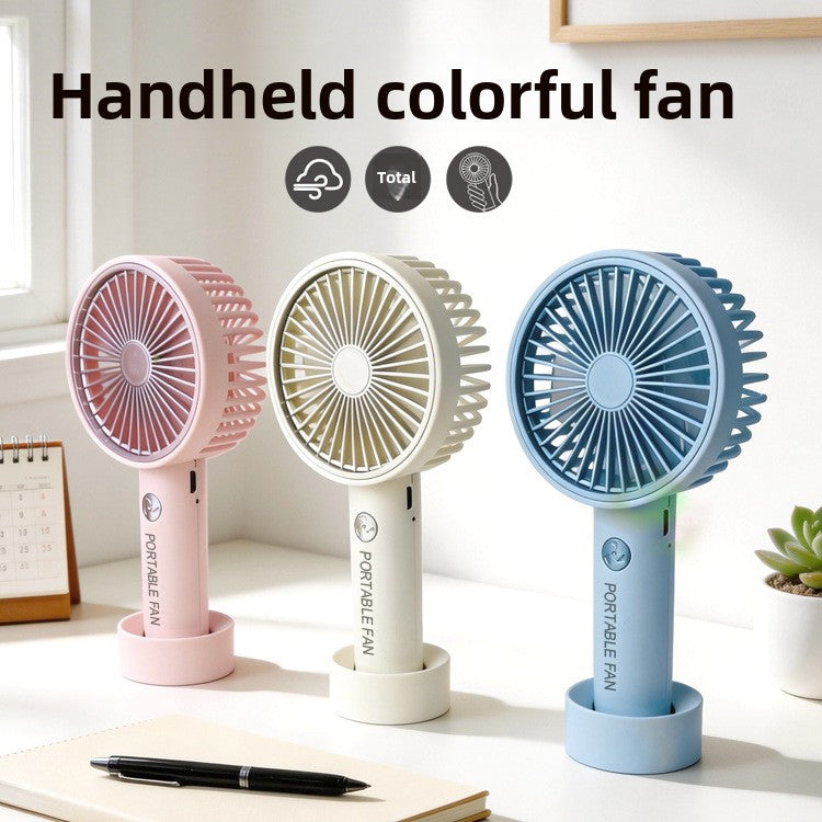 Mini Handheld Fan with Gradient Light