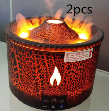 Volcano Flame Aroma Diffuser with Ultrasonic Humidifier