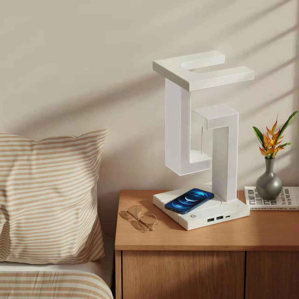 Floating Wireless Charging LED Desk Lamp with Touch Control