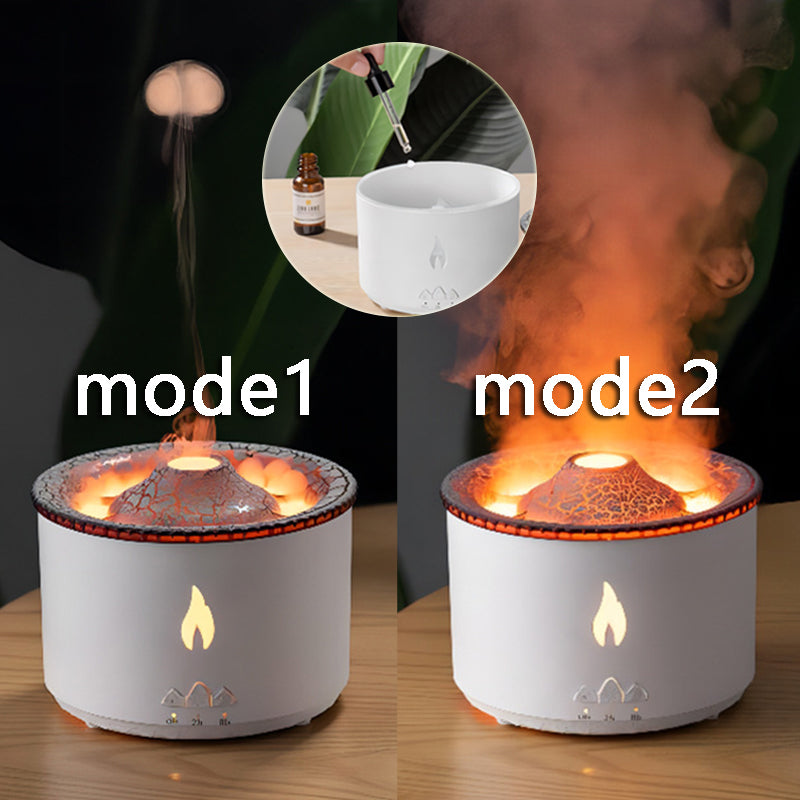 Volcano Flame Aroma Diffuser with Ultrasonic Humidifier