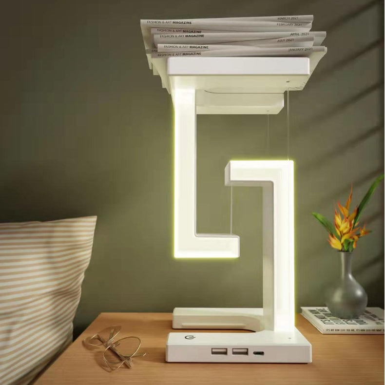 Floating Wireless Charging LED Desk Lamp with Touch Control