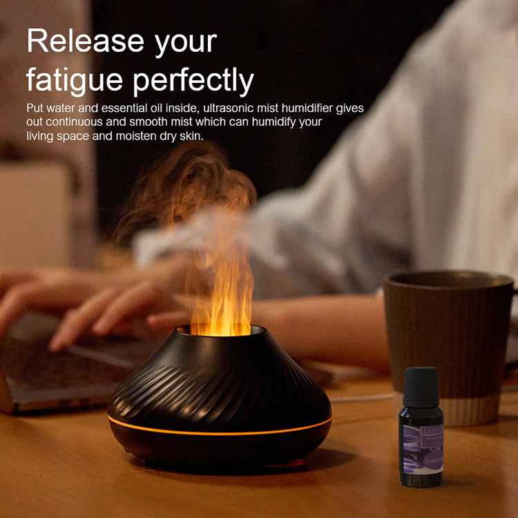 RGB Flame Aroma Diffuser with Colorful Mist Effects