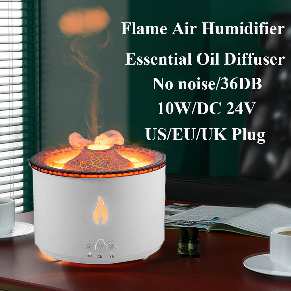 Volcano Flame Aroma Diffuser with Ultrasonic Humidifier