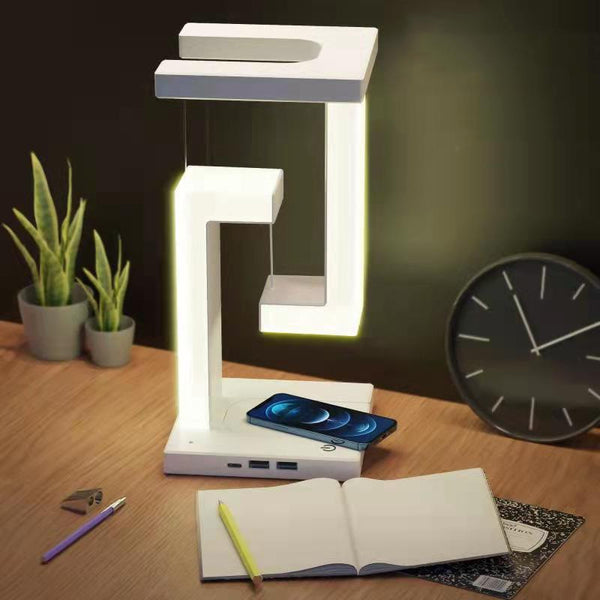 Floating Wireless Charging LED Desk Lamp with Touch Control