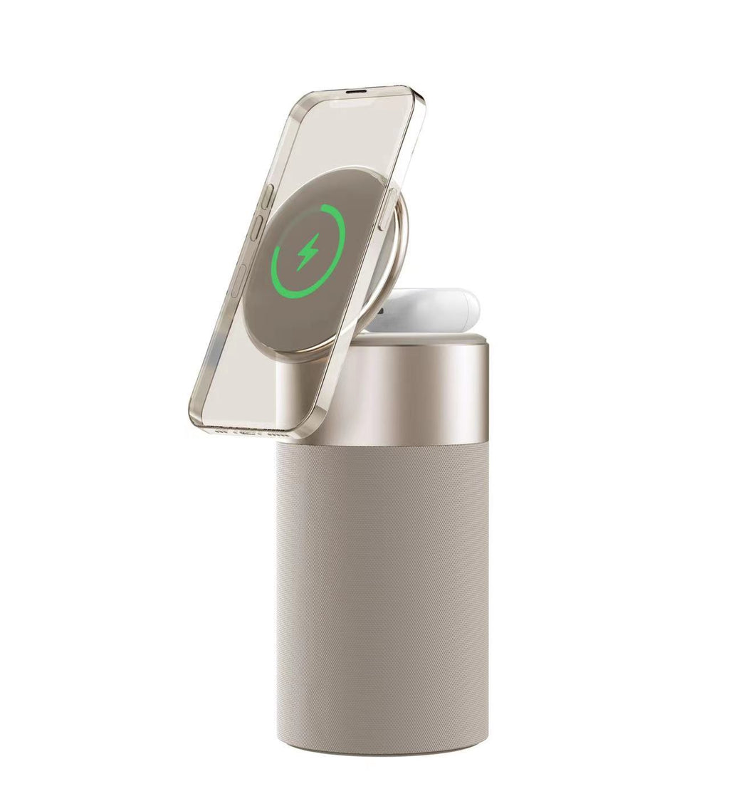 3-in-1 Wireless Charging Speaker Lamp with Phone Stand